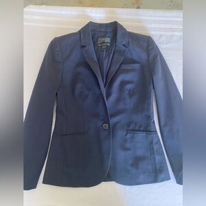 Navy J Crew Blazer Jacket Long Sleeve Professional Size 4 Lined Women’s Coat